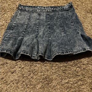 Denim Flared Skirt